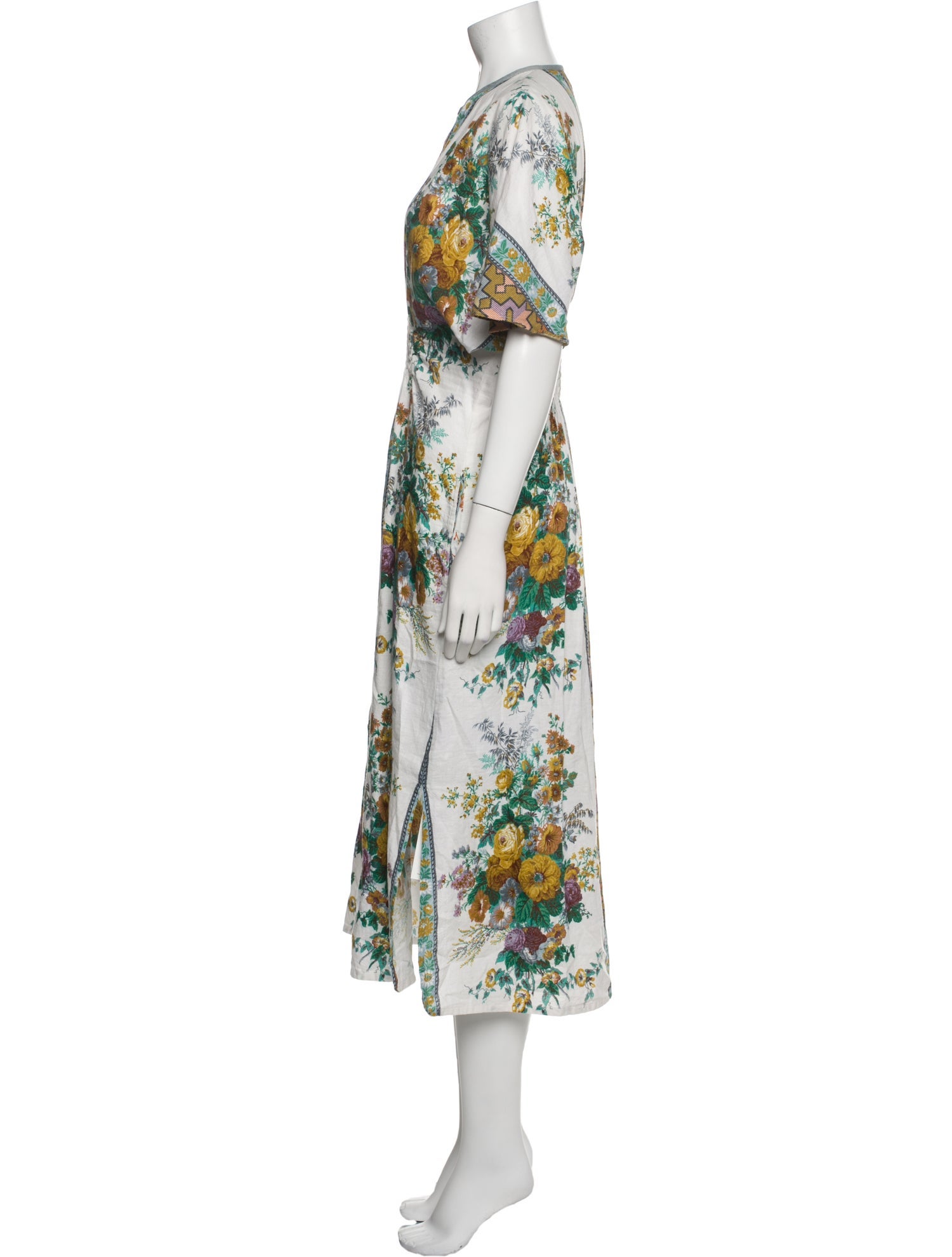 D'Ascoli Floral Print Long Dress