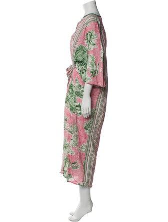 D'Ascoli Floral Print Long Dress
