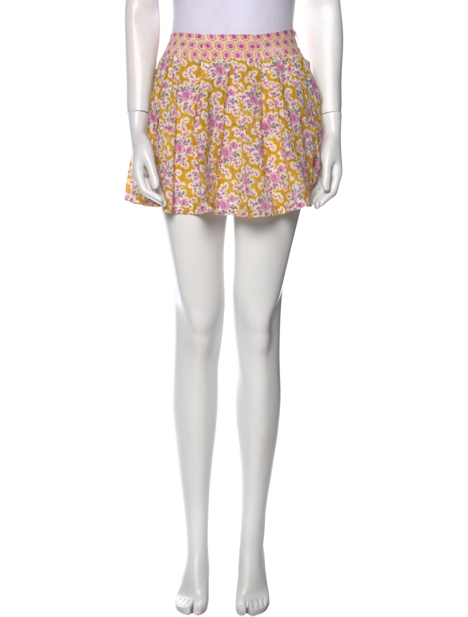 D'Ascoli Floral Print Mini Skirt