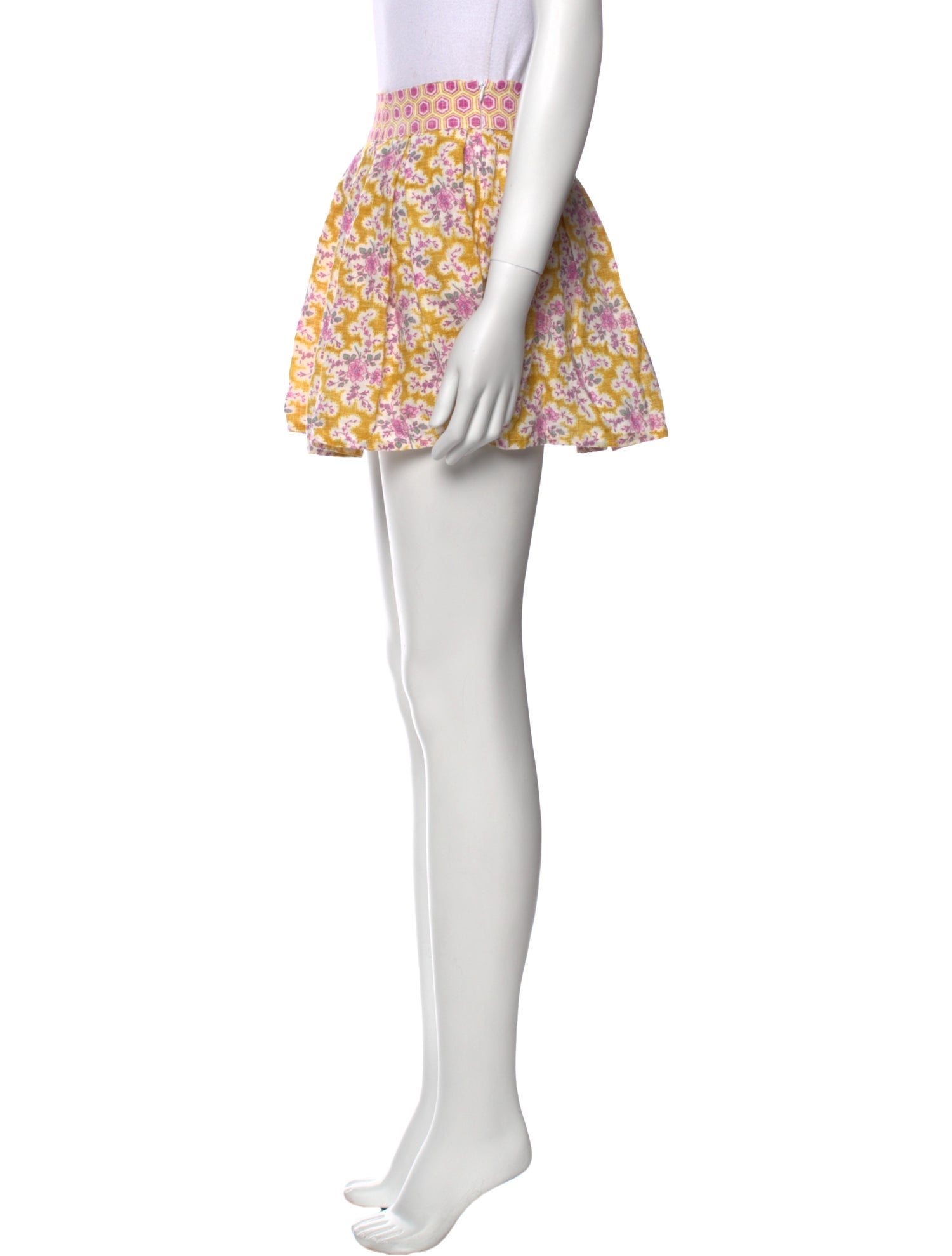 D'Ascoli Floral Print Mini Skirt