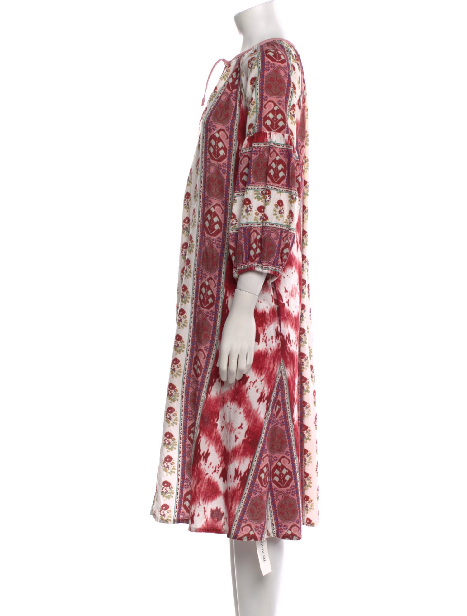 D'Ascoli Floral Print Knee-Length Dress