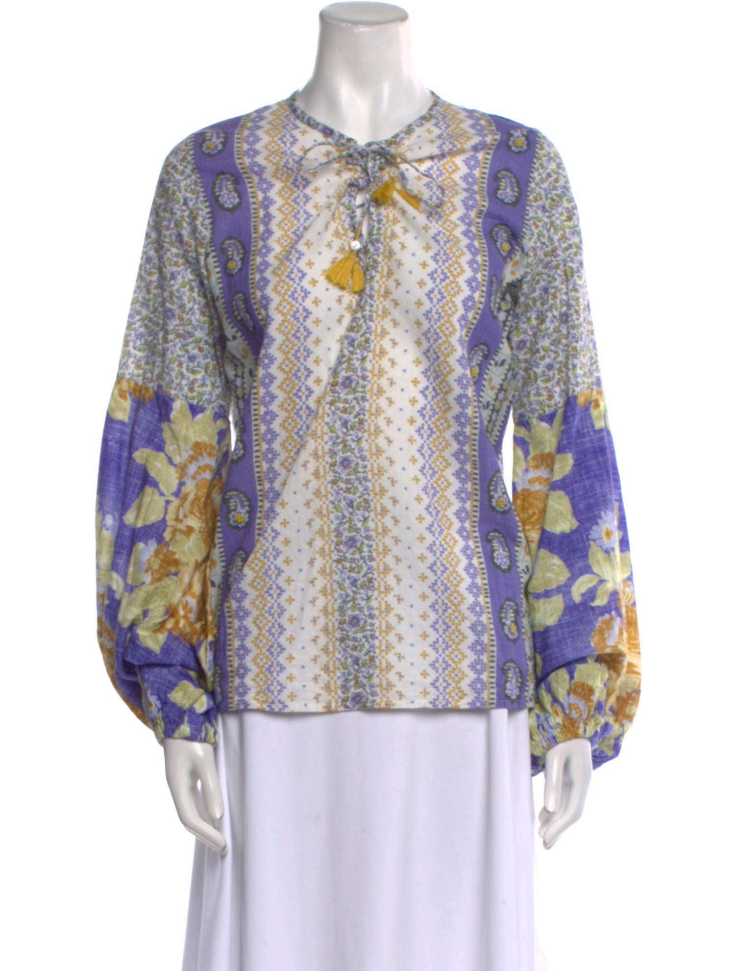 D'Ascoli Printed Crew Neck Blouse