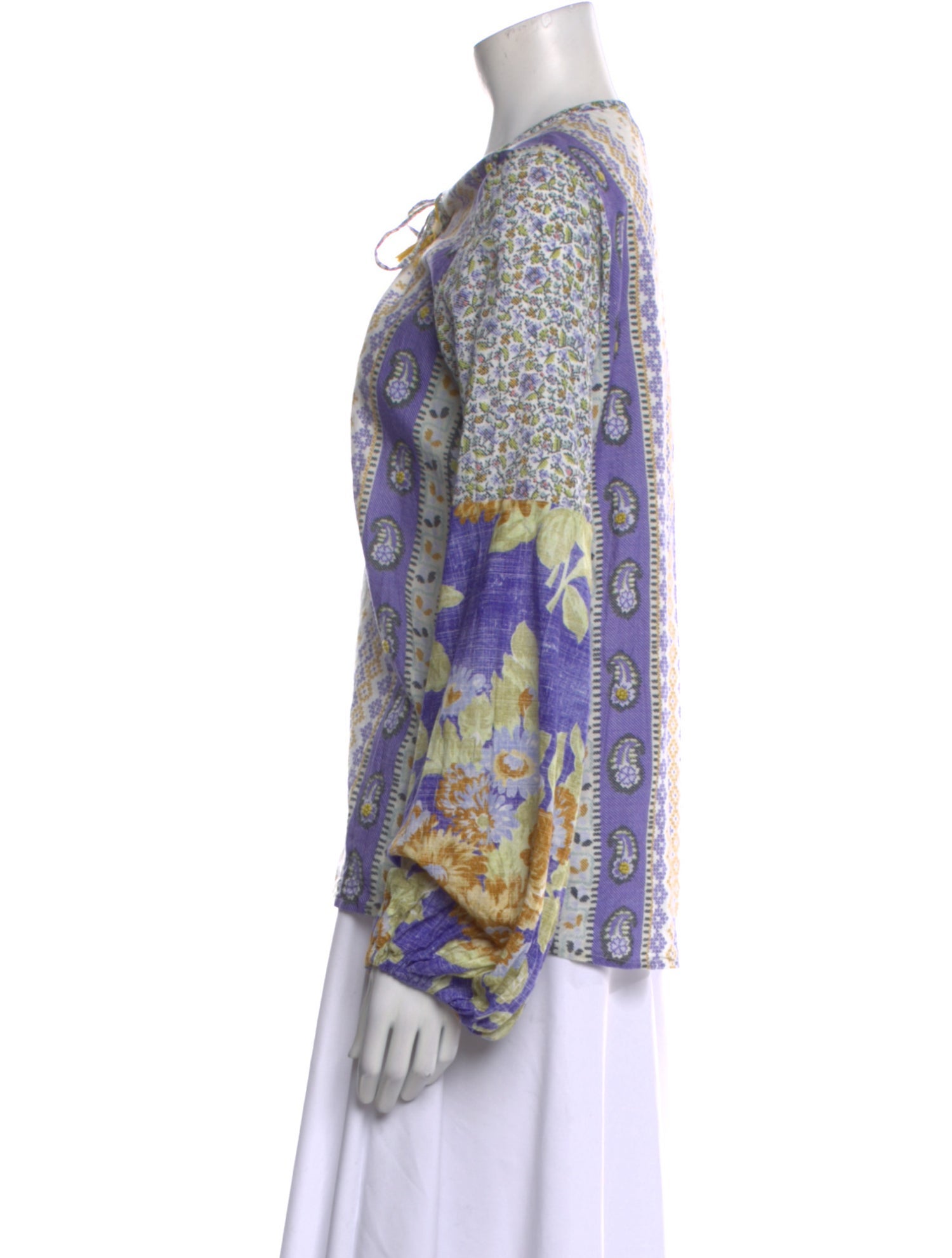 D'Ascoli Printed Crew Neck Blouse