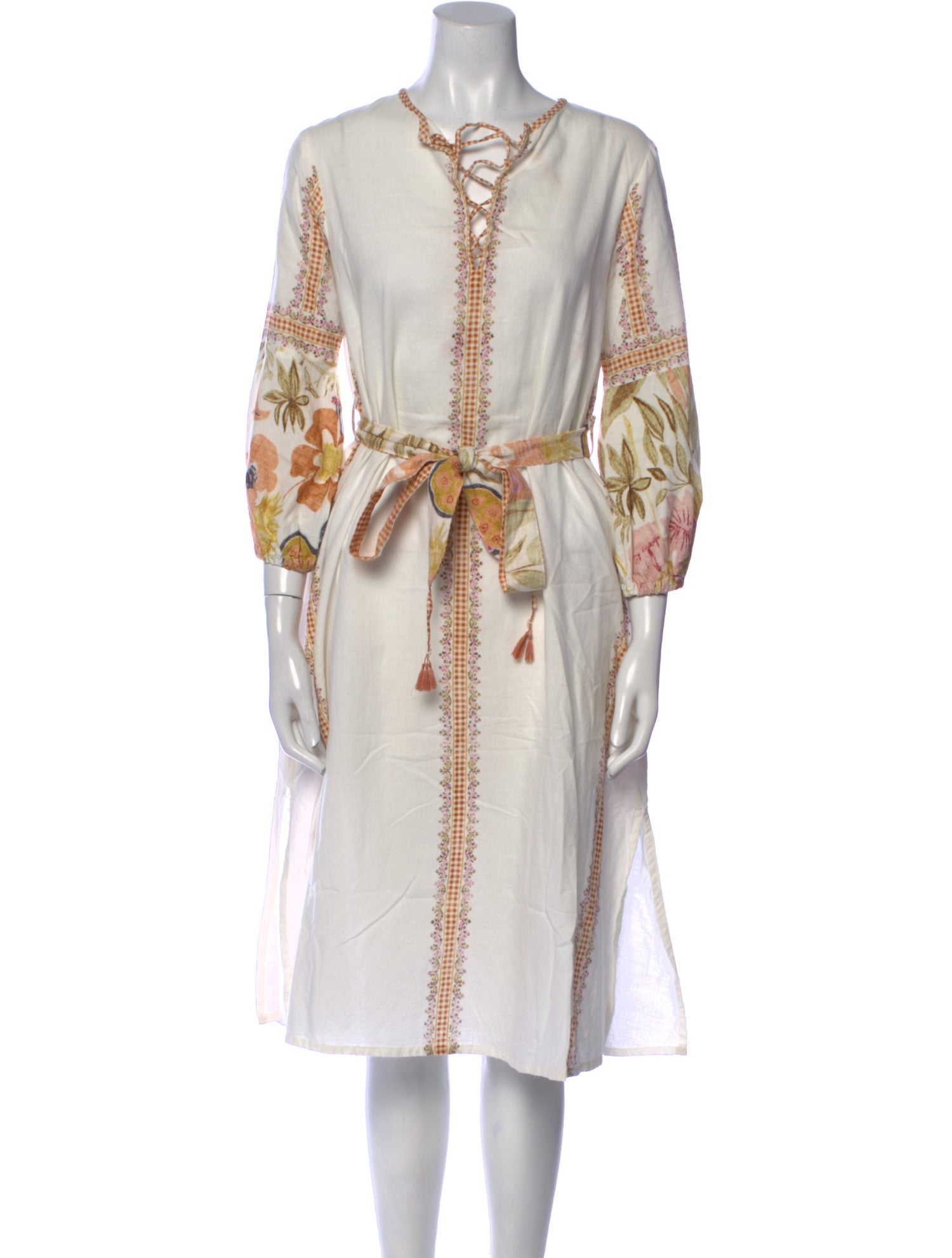 D'Ascoli Tie Neck Midi Length Dress