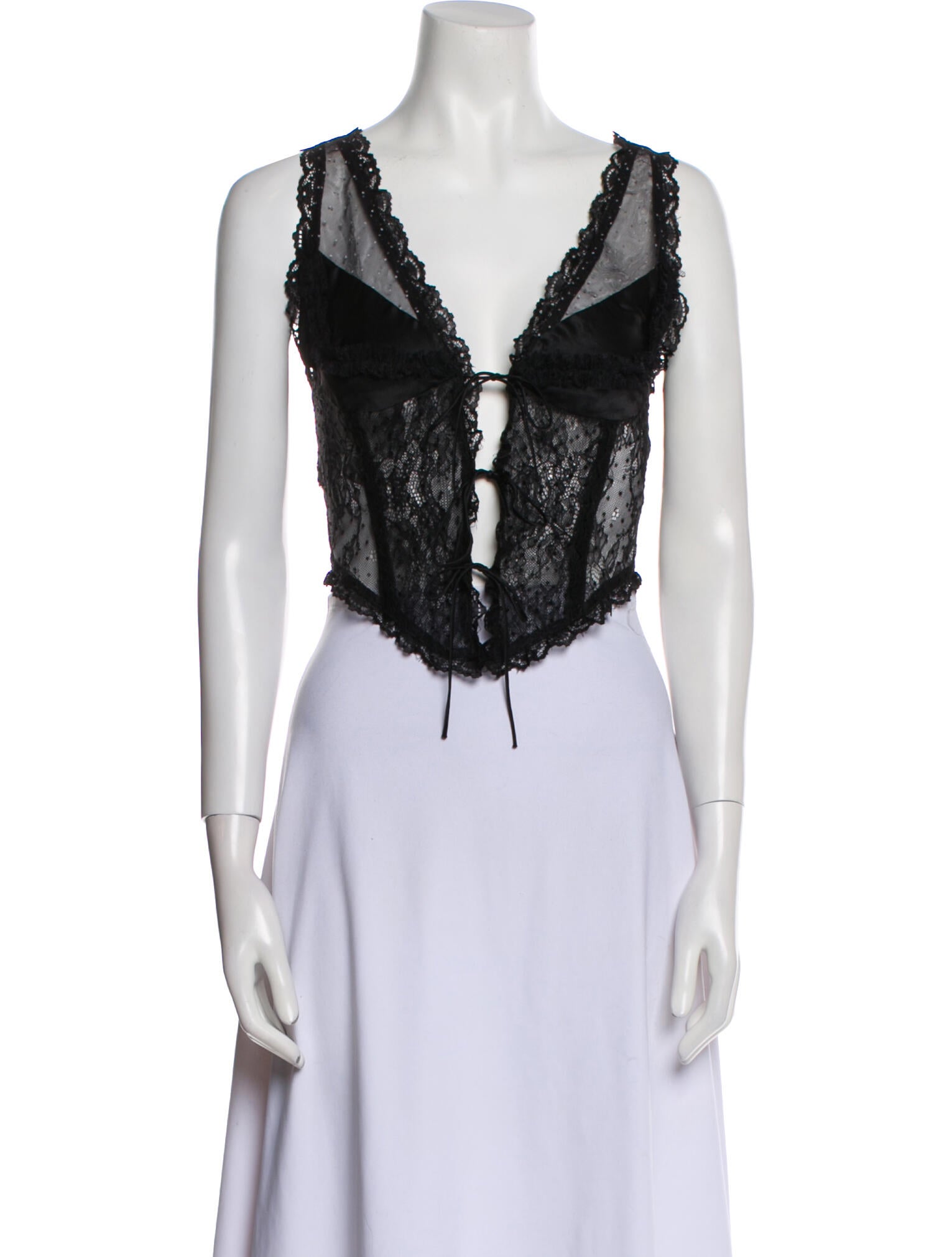 Dana Foley NYC V-Neck Sleeveless Crop Top