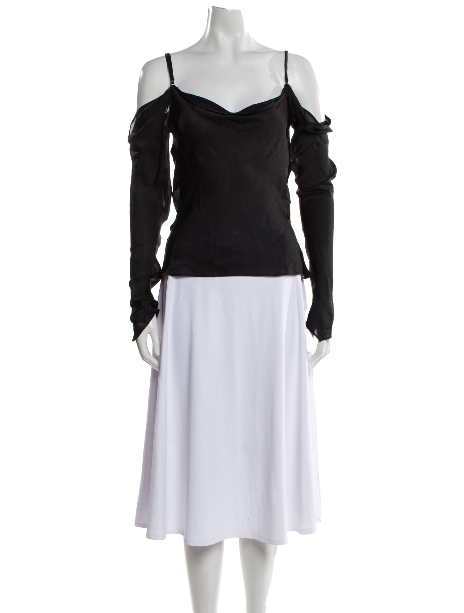 Dana Foley NYC Silk Off-The-Shoulder Blouse