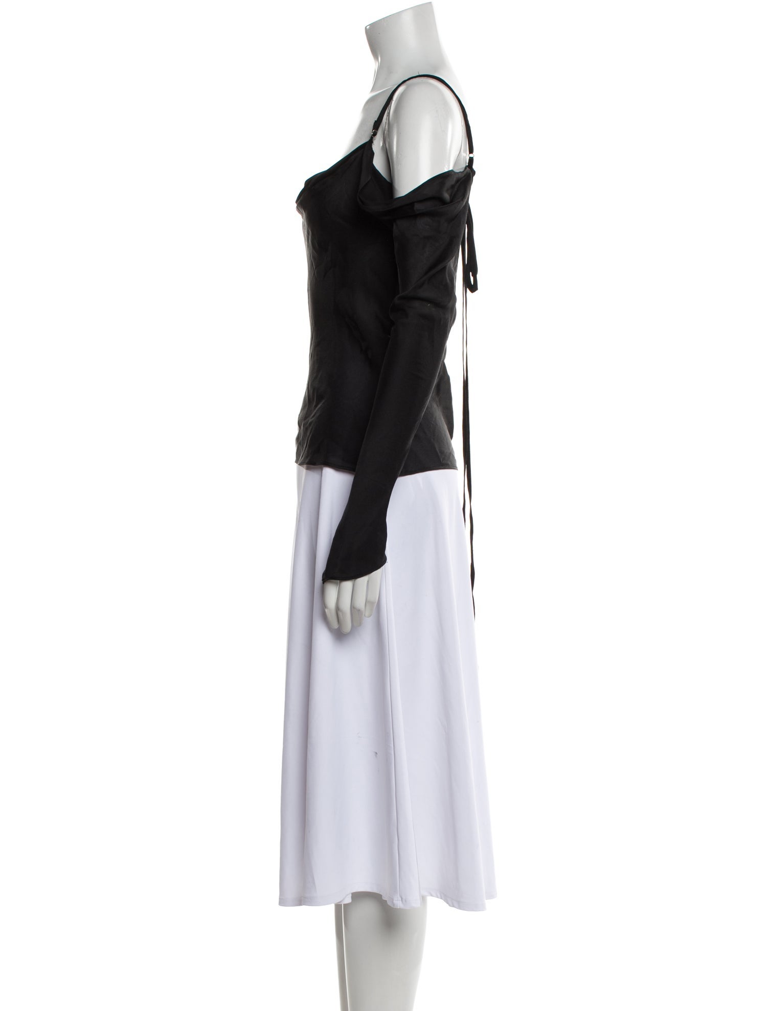 Dana Foley NYC Silk Off-The-Shoulder Blouse