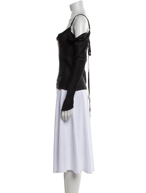 Dana Foley NYC Silk Off-The-Shoulder Blouse