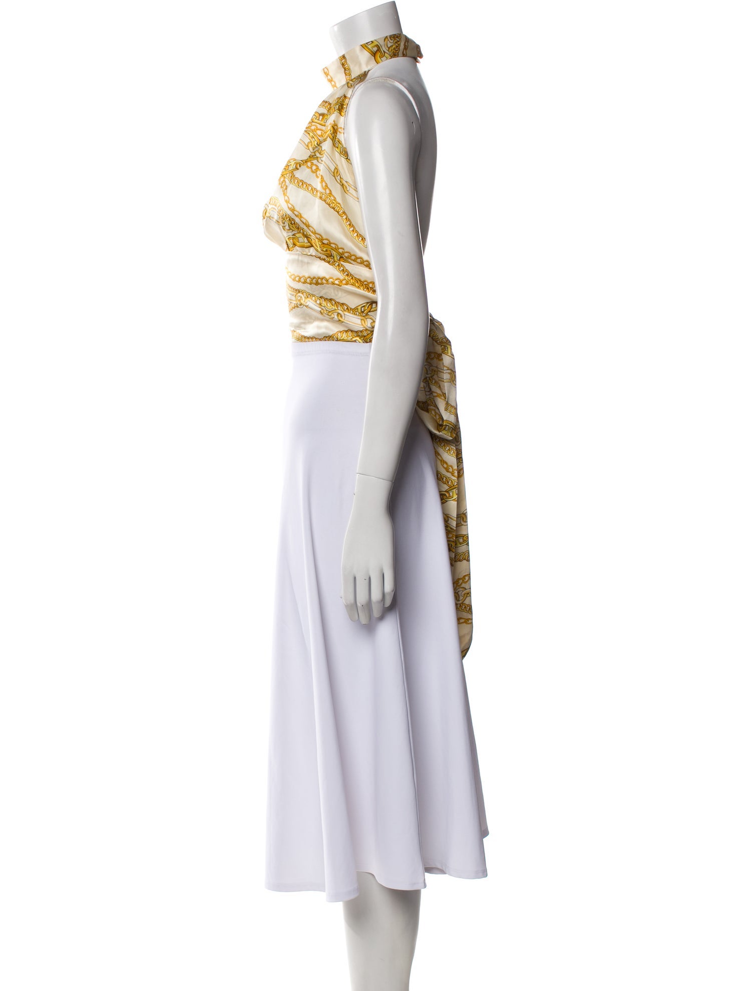 Dana Foley NYC Silk Printed Crop Top