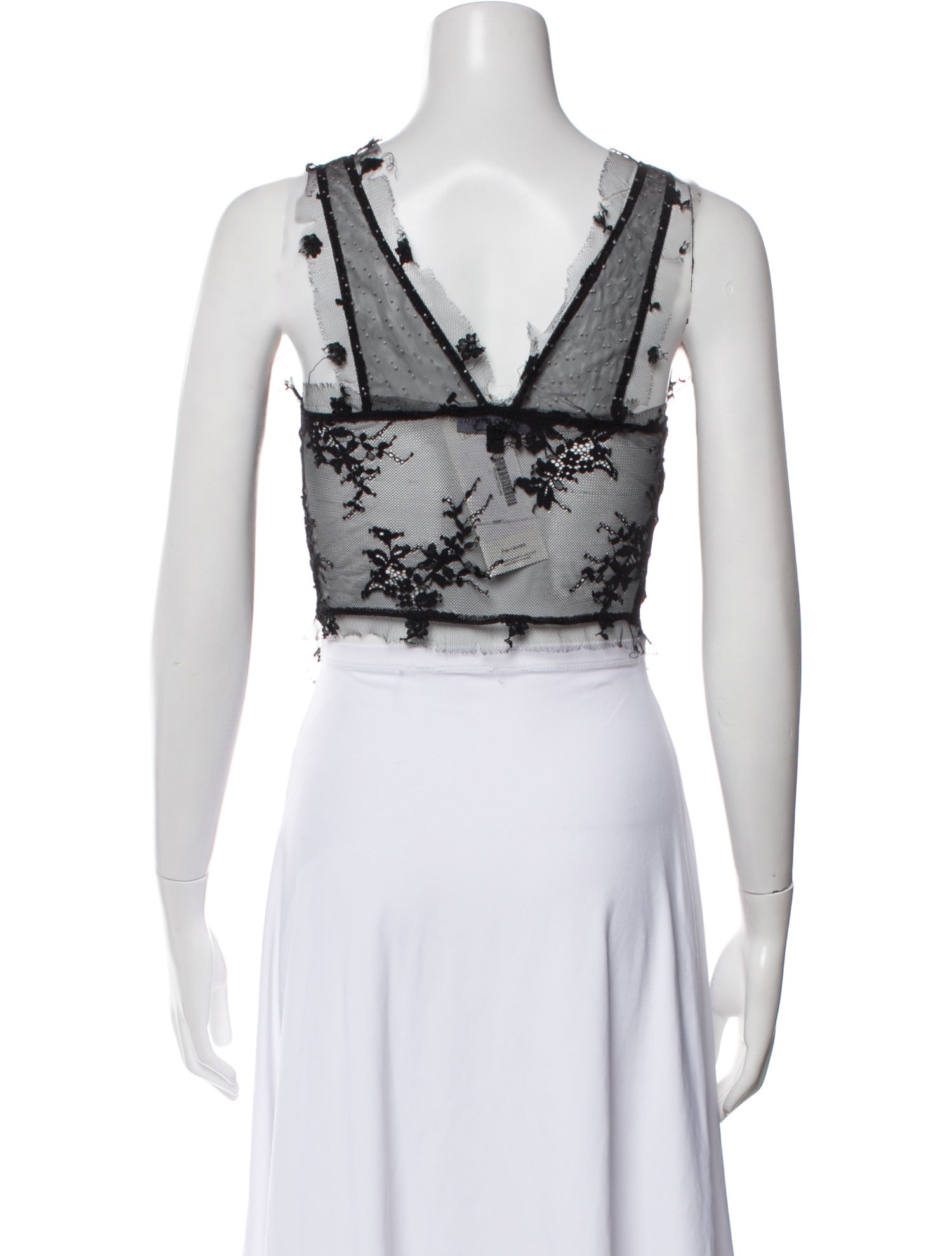 Dana Foley NYC V-Neck Sleeveless Crop Top