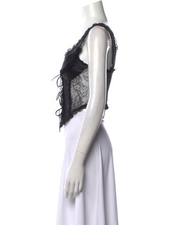 Dana Foley NYC V-Neck Sleeveless Crop Top