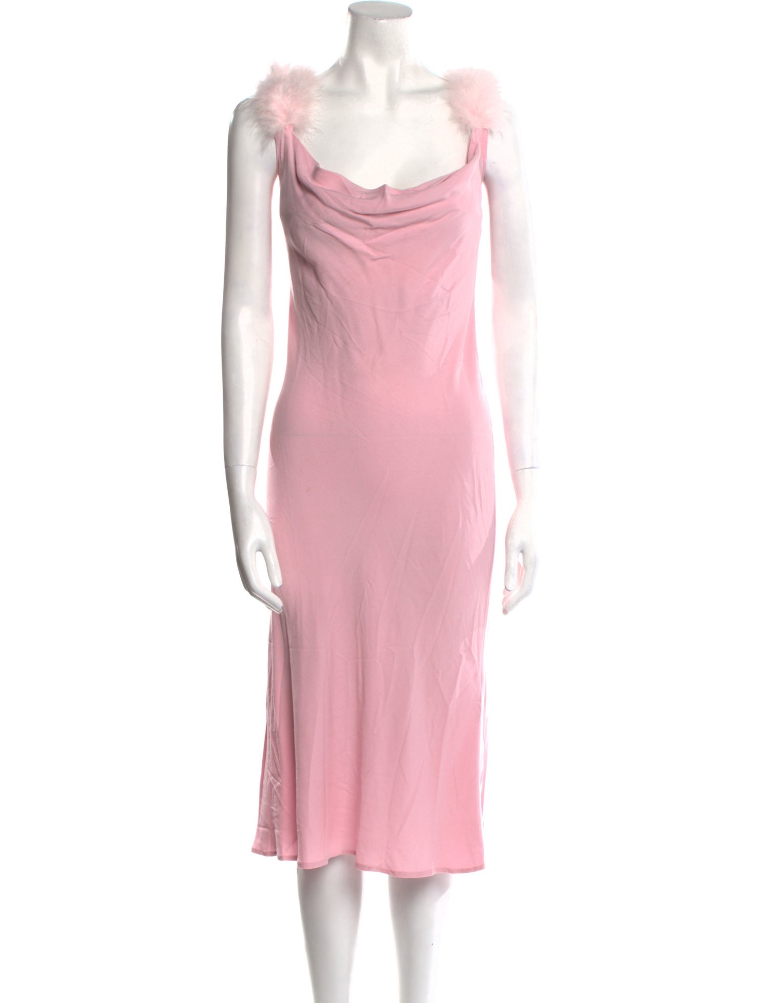 Daily Sleeper Cowl Neck Midi Length Dress