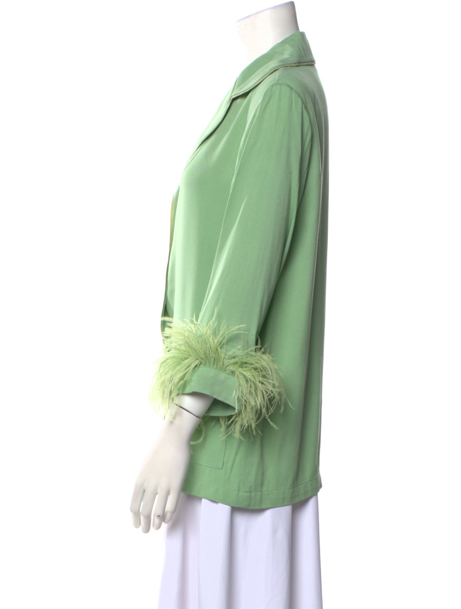 Daily Sleeper Three-Quarter Sleeve Button-Up Top