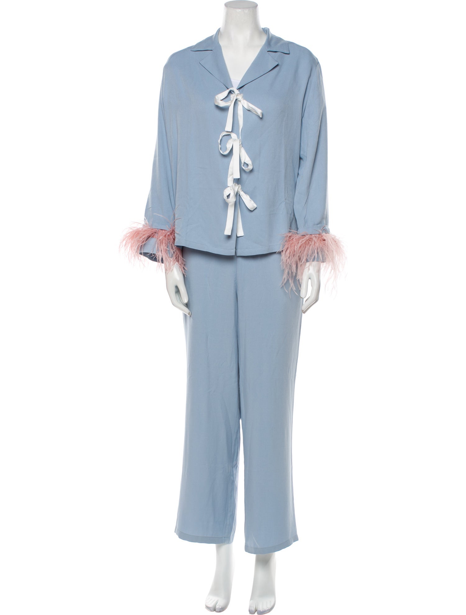 Daily Sleeper Feather Trim Lounge Set w/ Tags