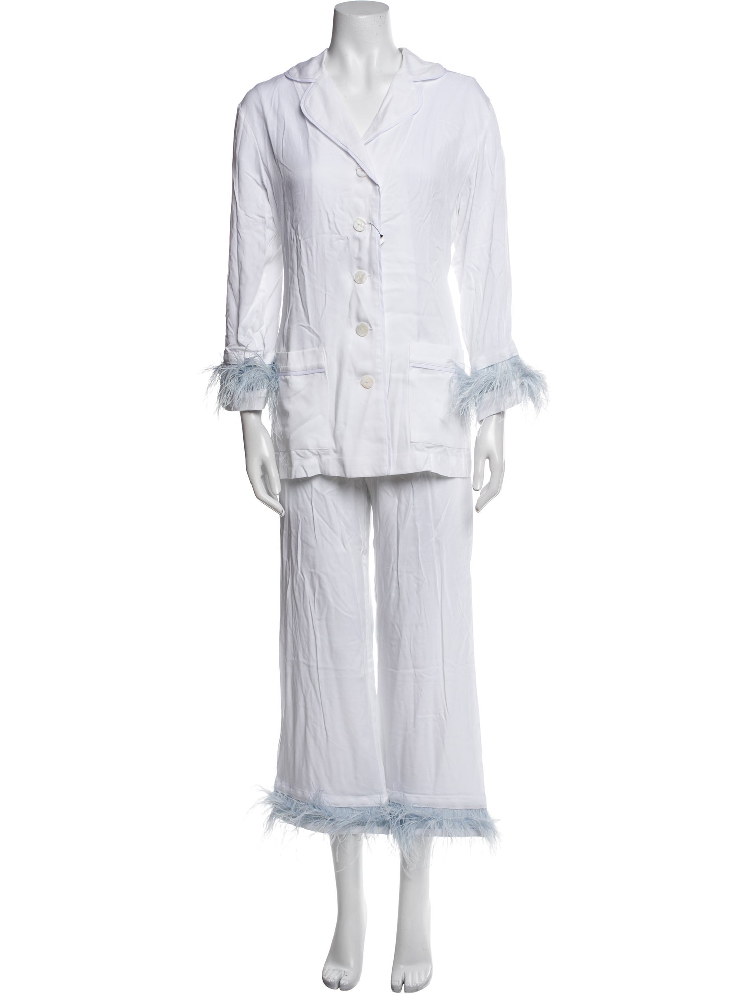 Daily Sleeper Feather Trim Pajamas w/ Tags