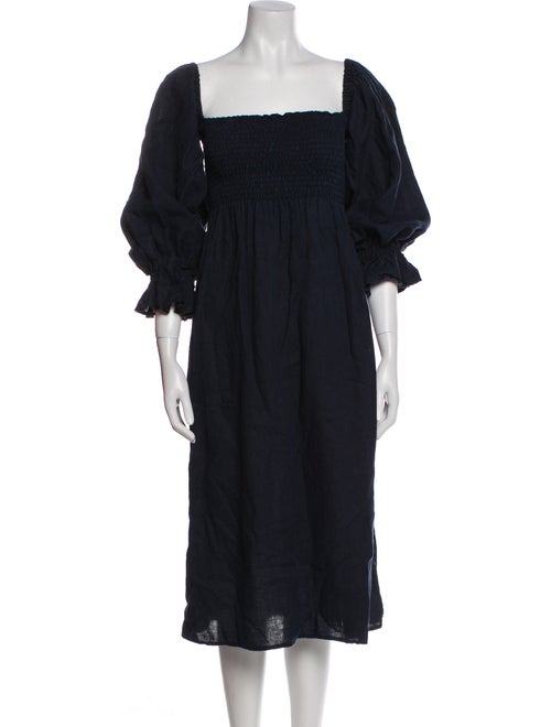 Daily Sleeper Linen Midi Length Dress