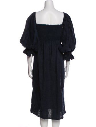 Daily Sleeper Linen Midi Length Dress