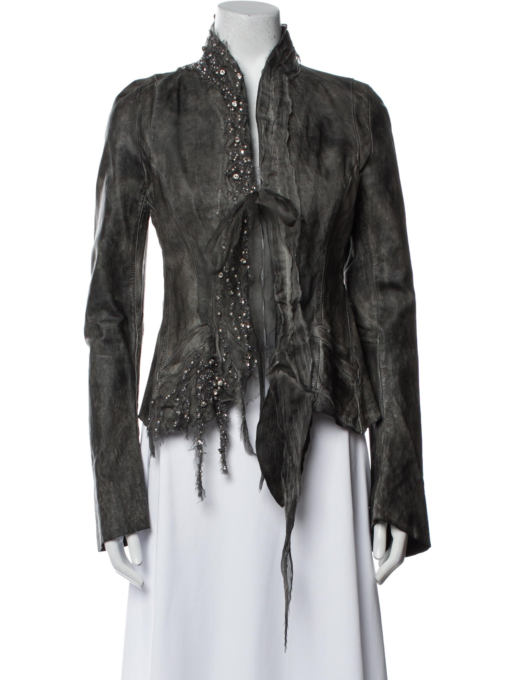 da rold Le Cuir Perdu Leather Jacket