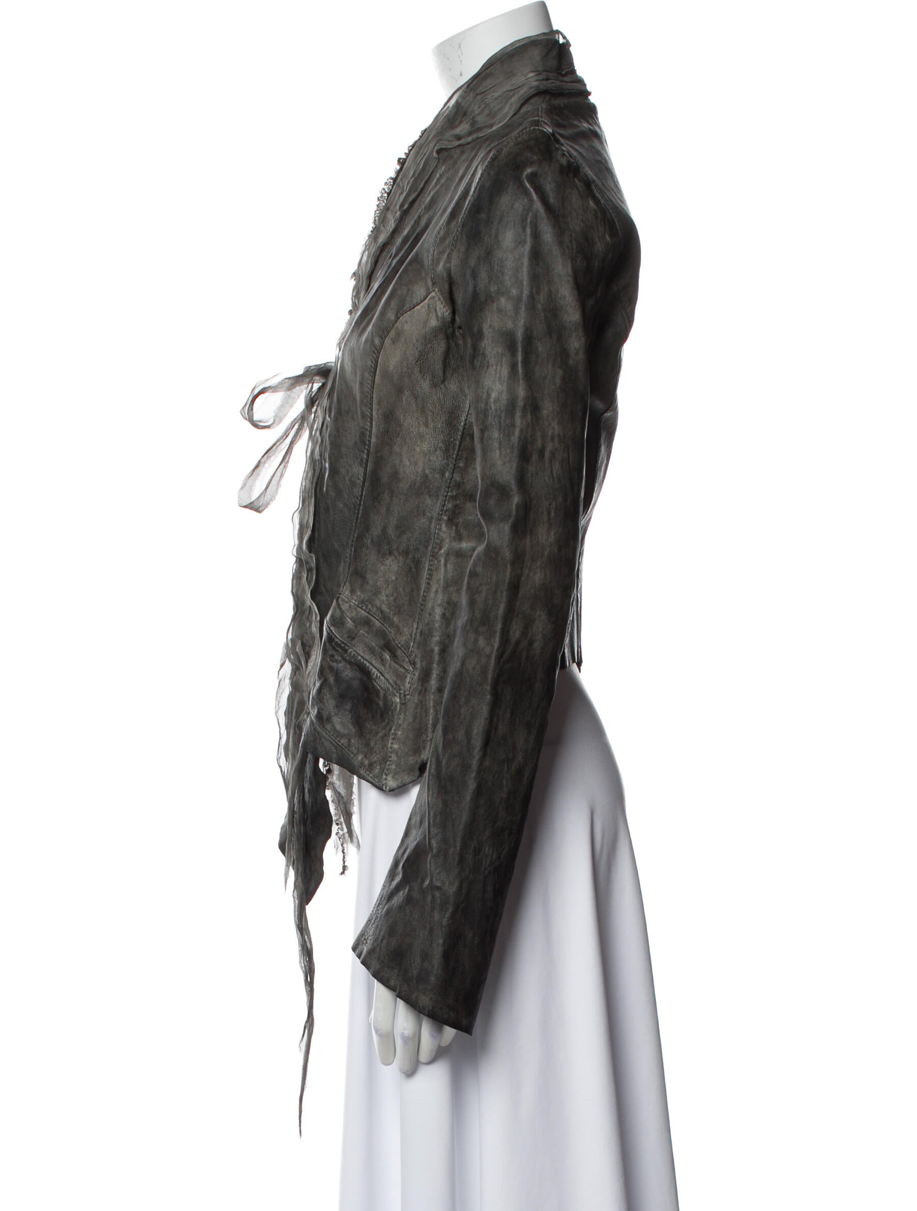 da rold Le Cuir Perdu Leather Jacket