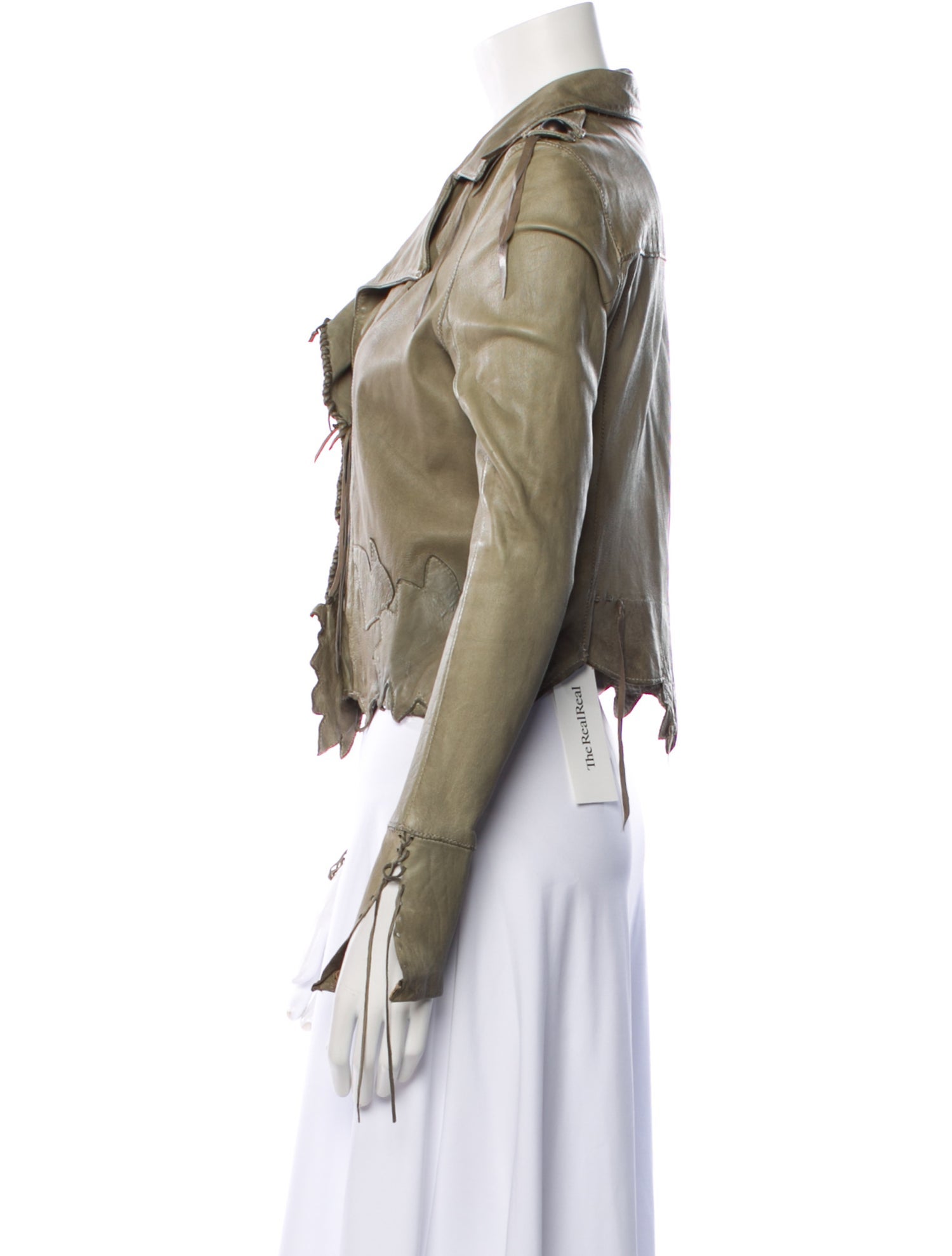 da rold Le Cuir Perdu Leather Biker Jacket