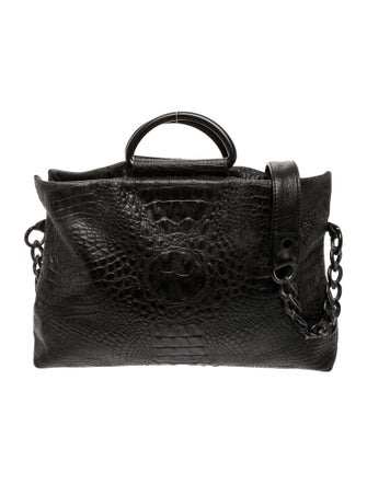 Daniella Lehavi Embossed Leather Top Handle Bag