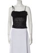 Danielle Guizio Square Neckline Sleeveless Crop Top