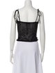 Danielle Guizio Square Neckline Sleeveless Crop Top