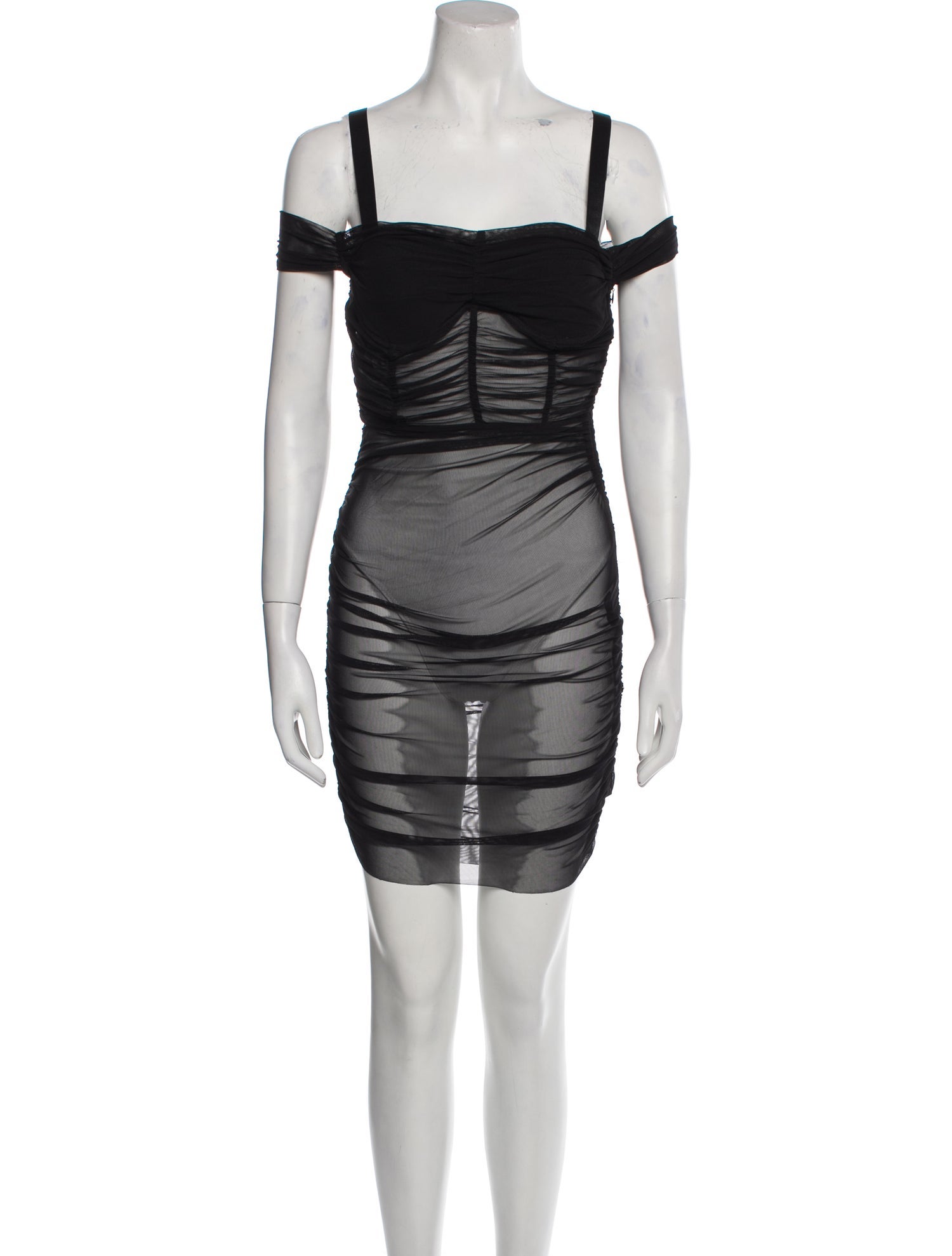 Danielle Guizio Square Neckline Knee-Length Dress