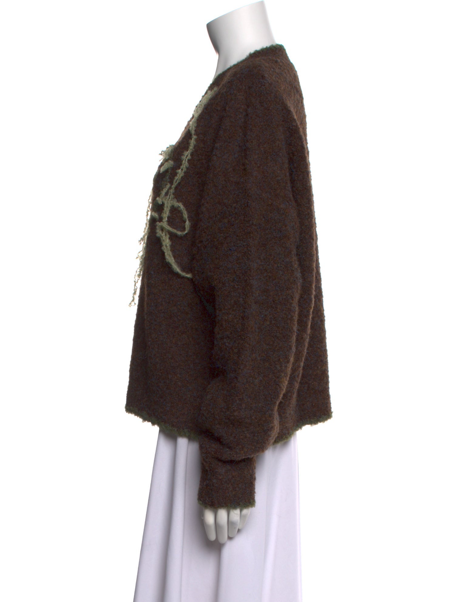 Danielle Guizio Printed V-Neck Sweater w/ Tags