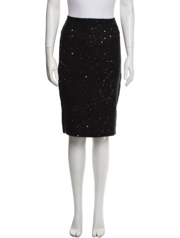 Danielle Guizio Skirts Sequin Embellishments Knee-Length Skirt S