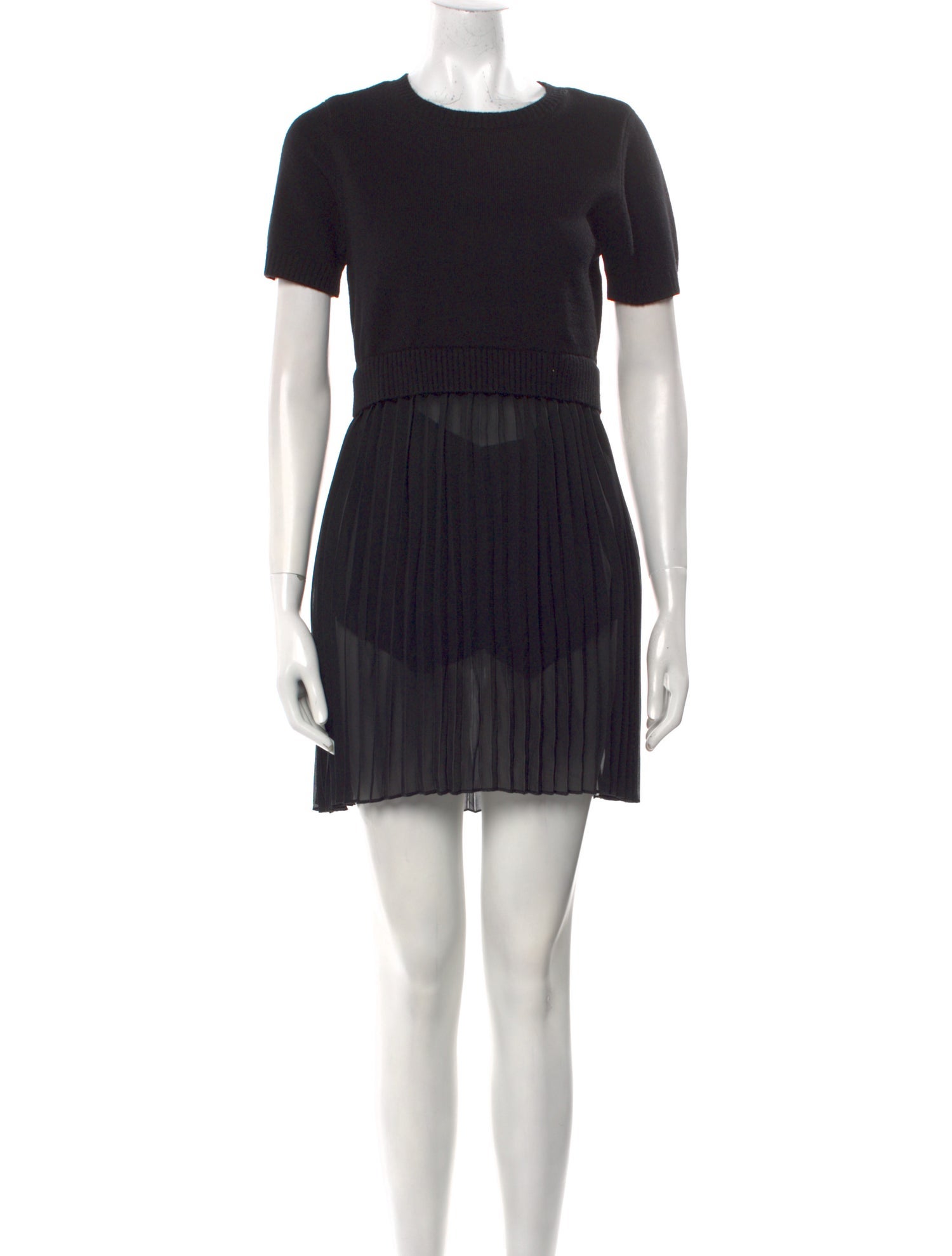 Danielle Guizio Crew Neck Mini Dress