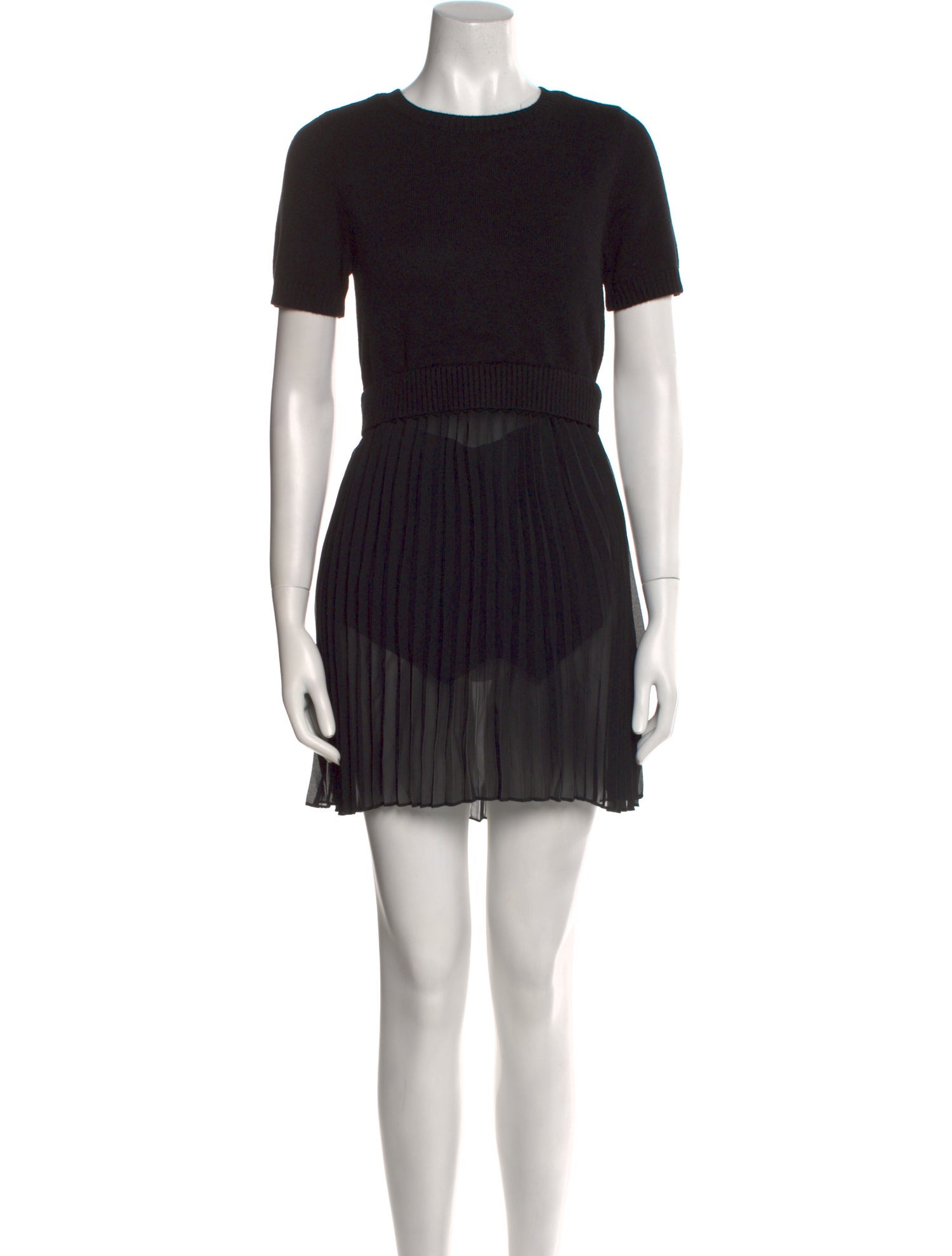 Danielle Guizio Crew Neck Mini Dress