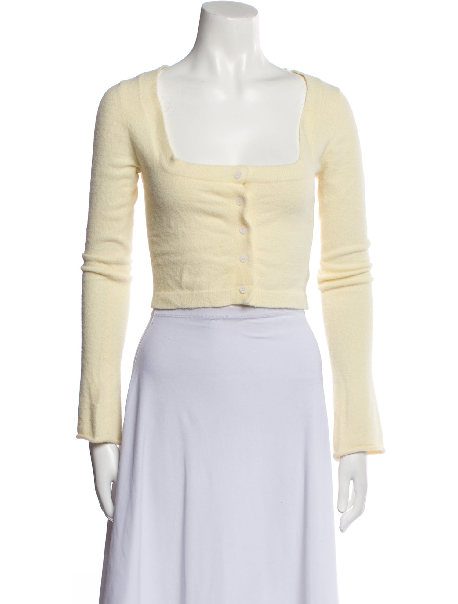 Danielle Guizio Nylon Square Neckline Sweater