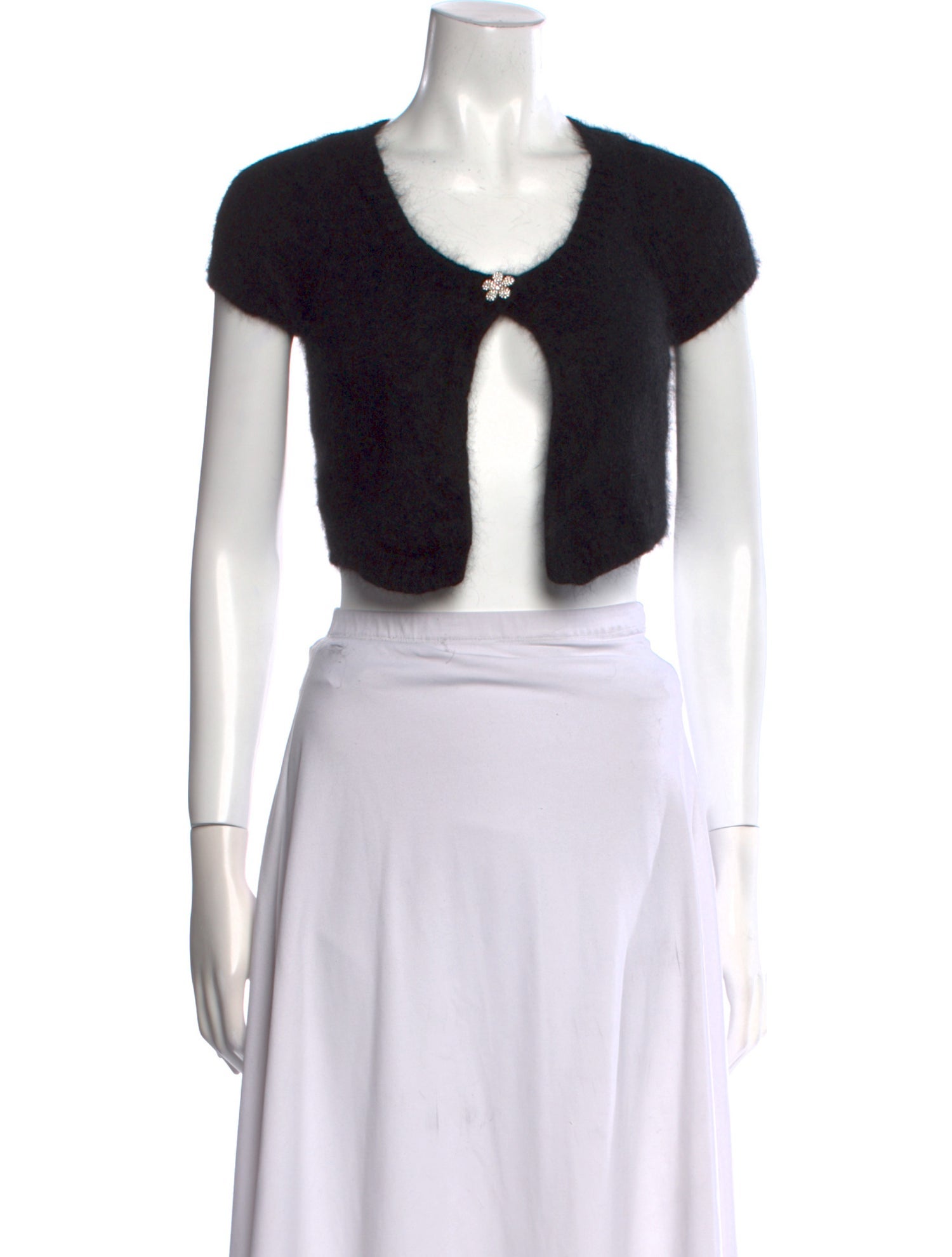 Danielle Guizio Angora Scoop Neck Sweater