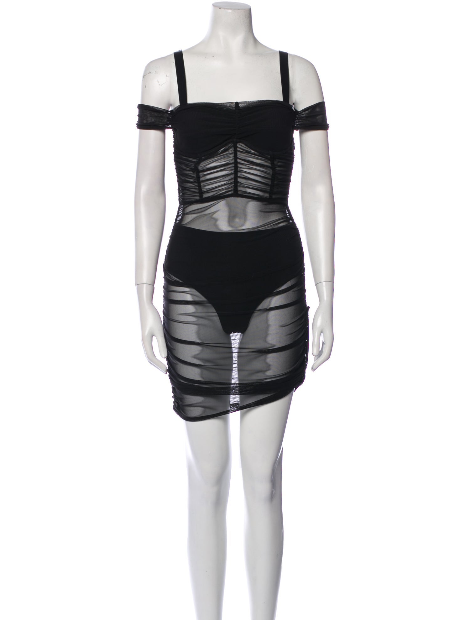 Danielle Guizio Mesh Mini Dress