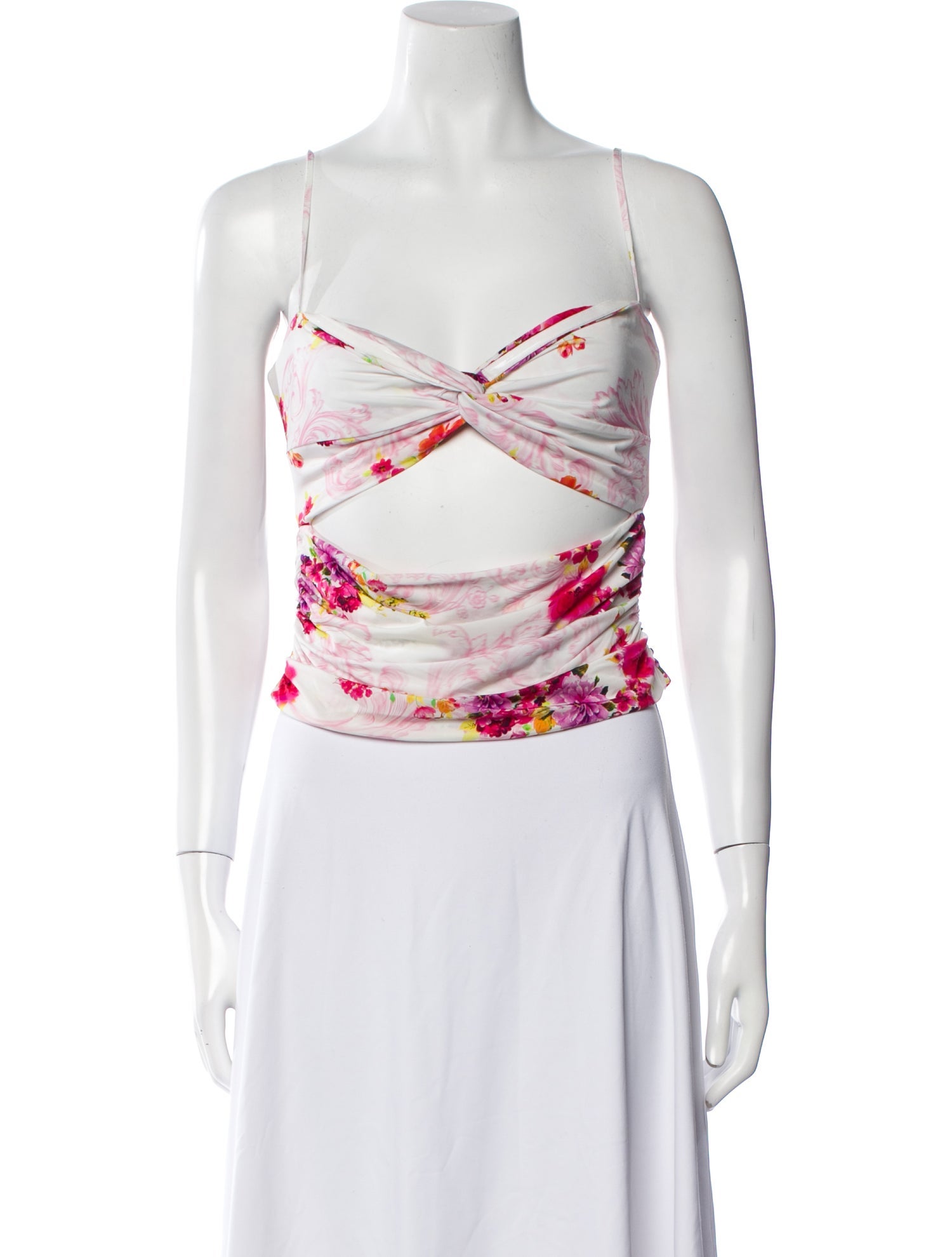 Danielle Guizio Nylon Printed Crop Top w/ Tags