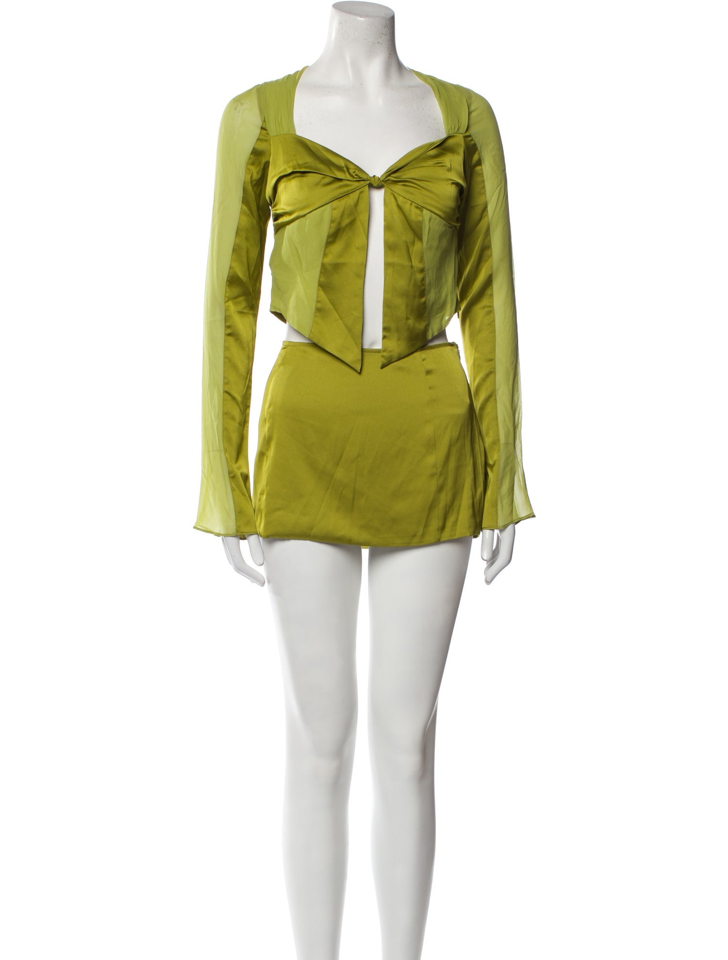 Danielle Guizio Bow Accents Skirt Set