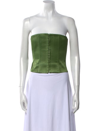 Danielle Guizio Strapless Crop Top