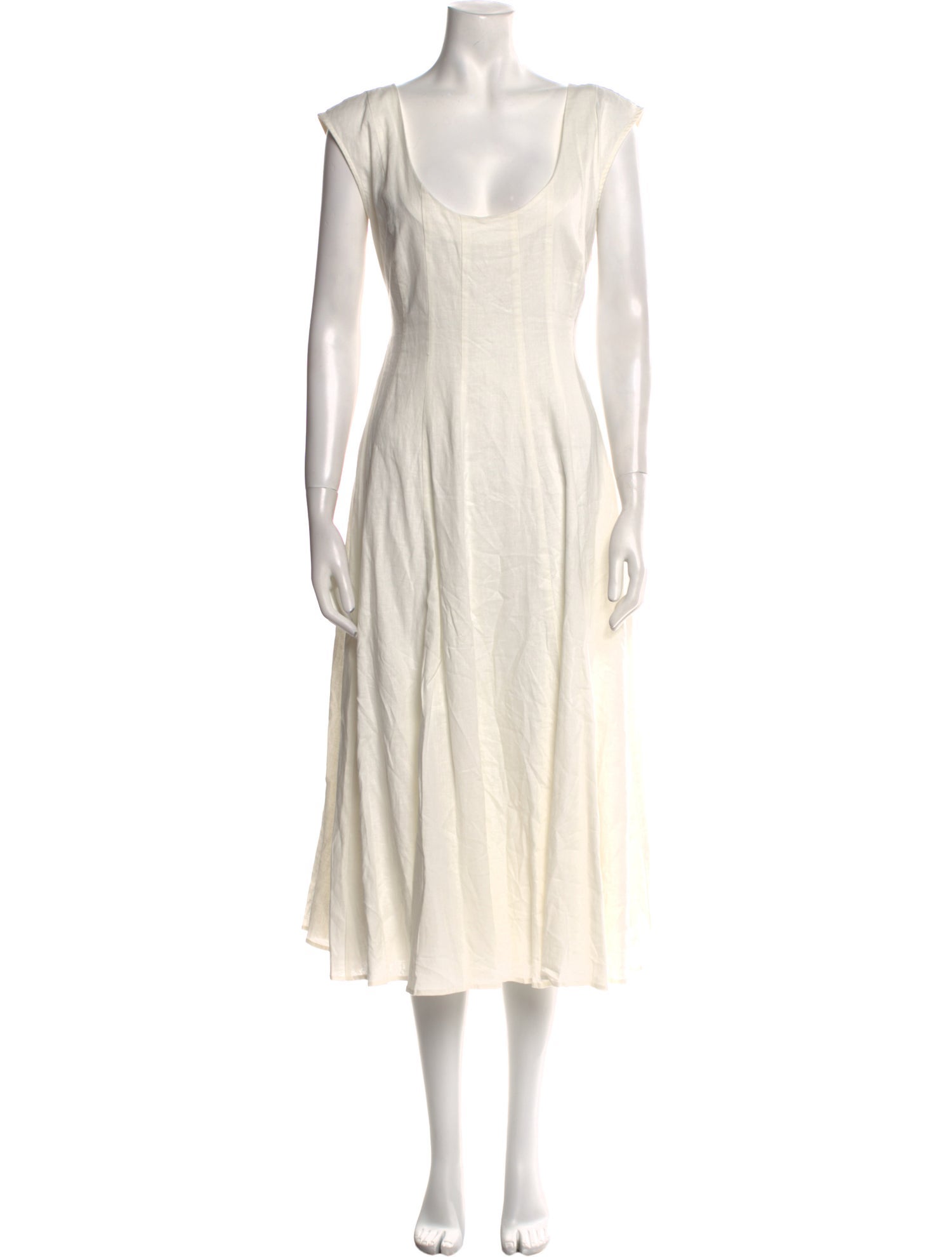 Danielle Guizio Scoop Neck Midi Length Dress