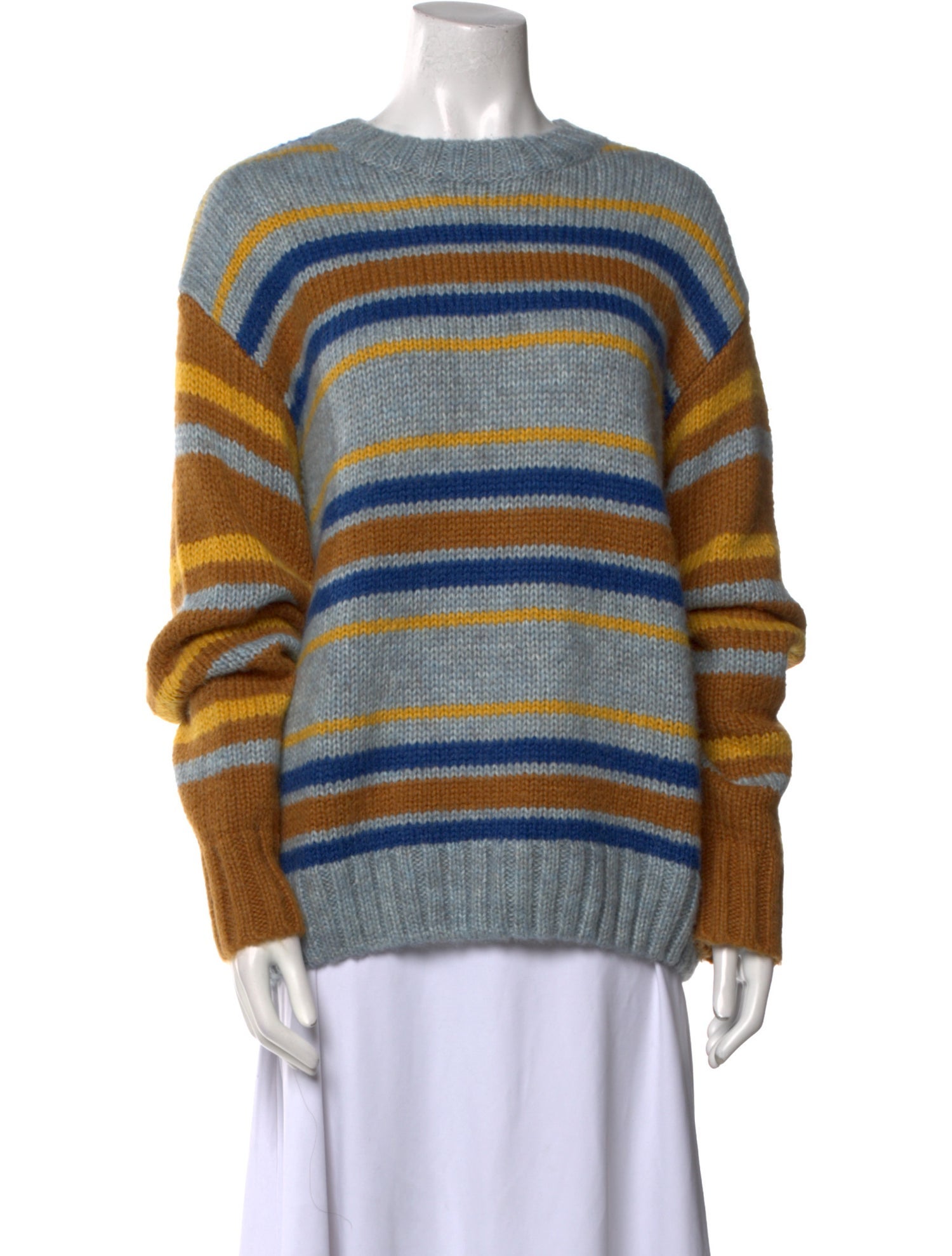 Danielle Guizio Striped Crew Neck Sweater
