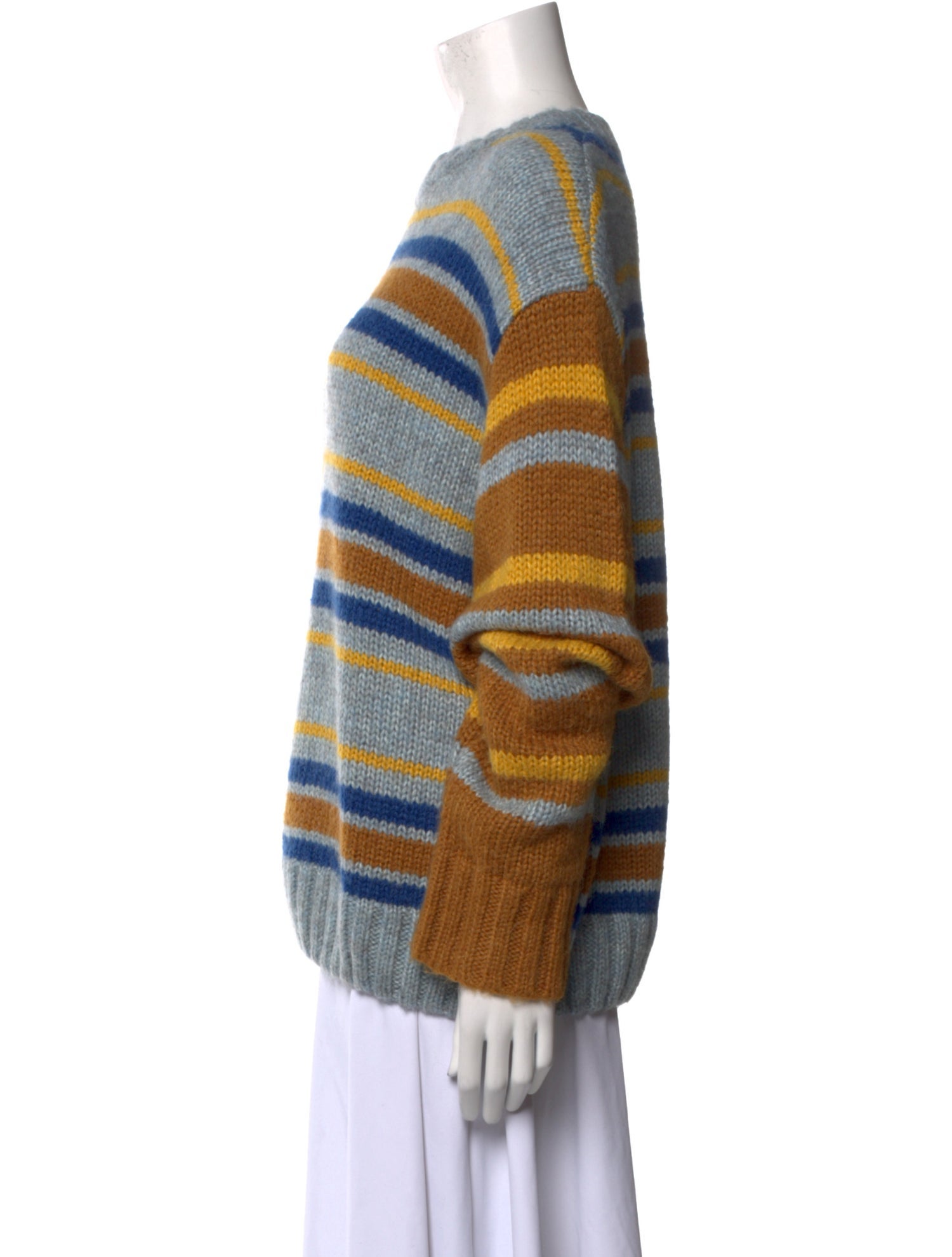 Danielle Guizio Striped Crew Neck Sweater