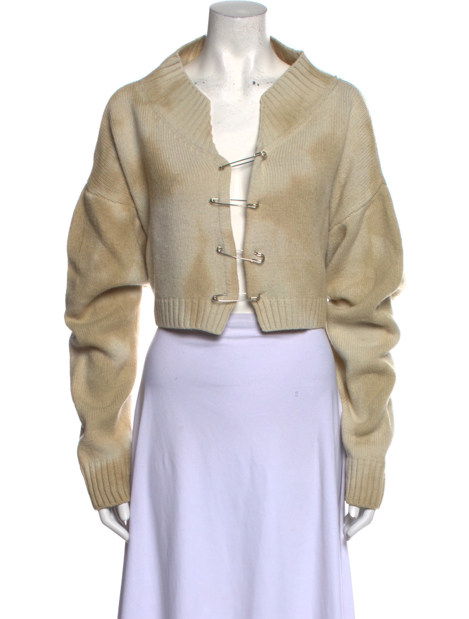 Danielle Guizio Virgin Wool V-Neck Sweater