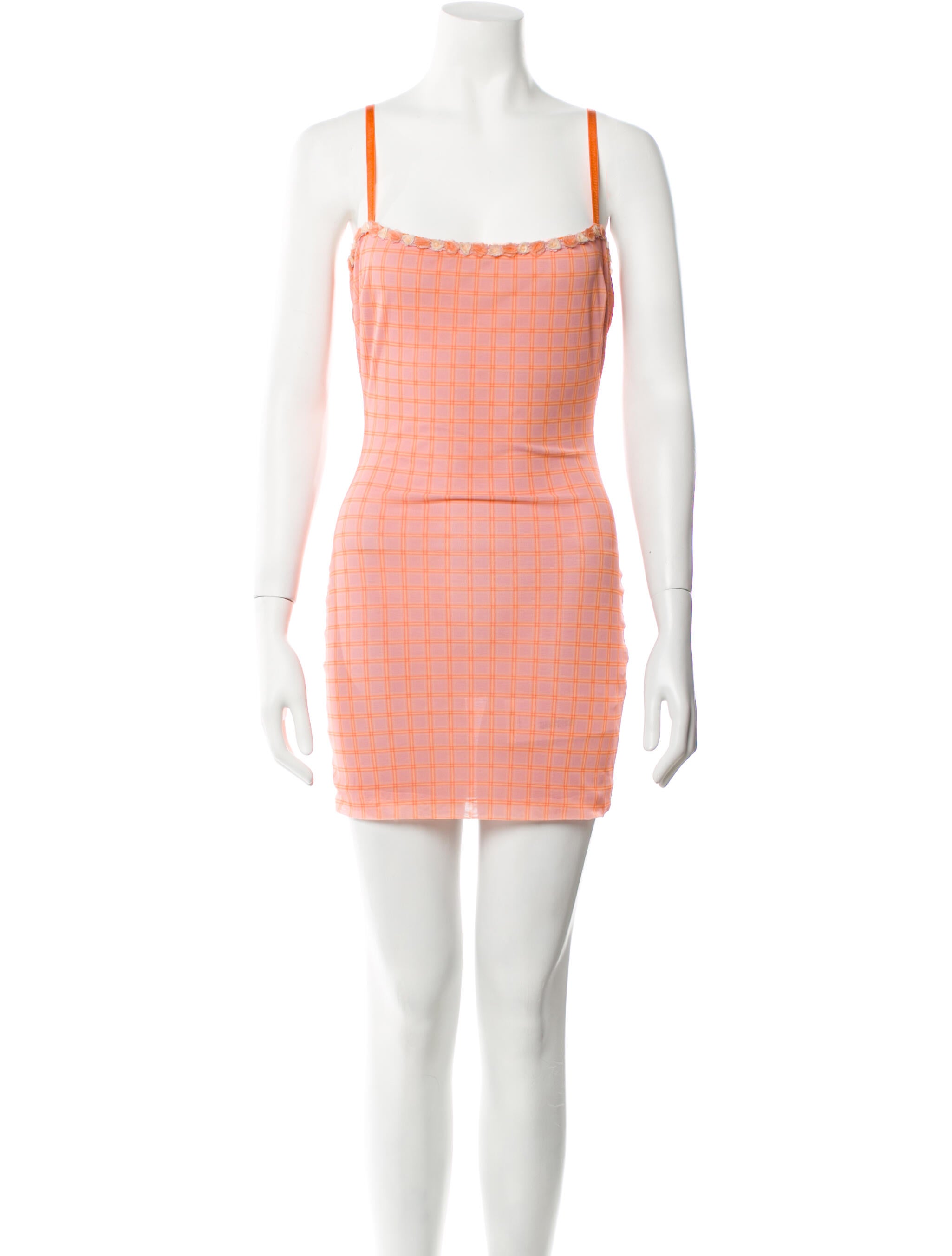 Danielle Guizio Plaid Print Mini Dress