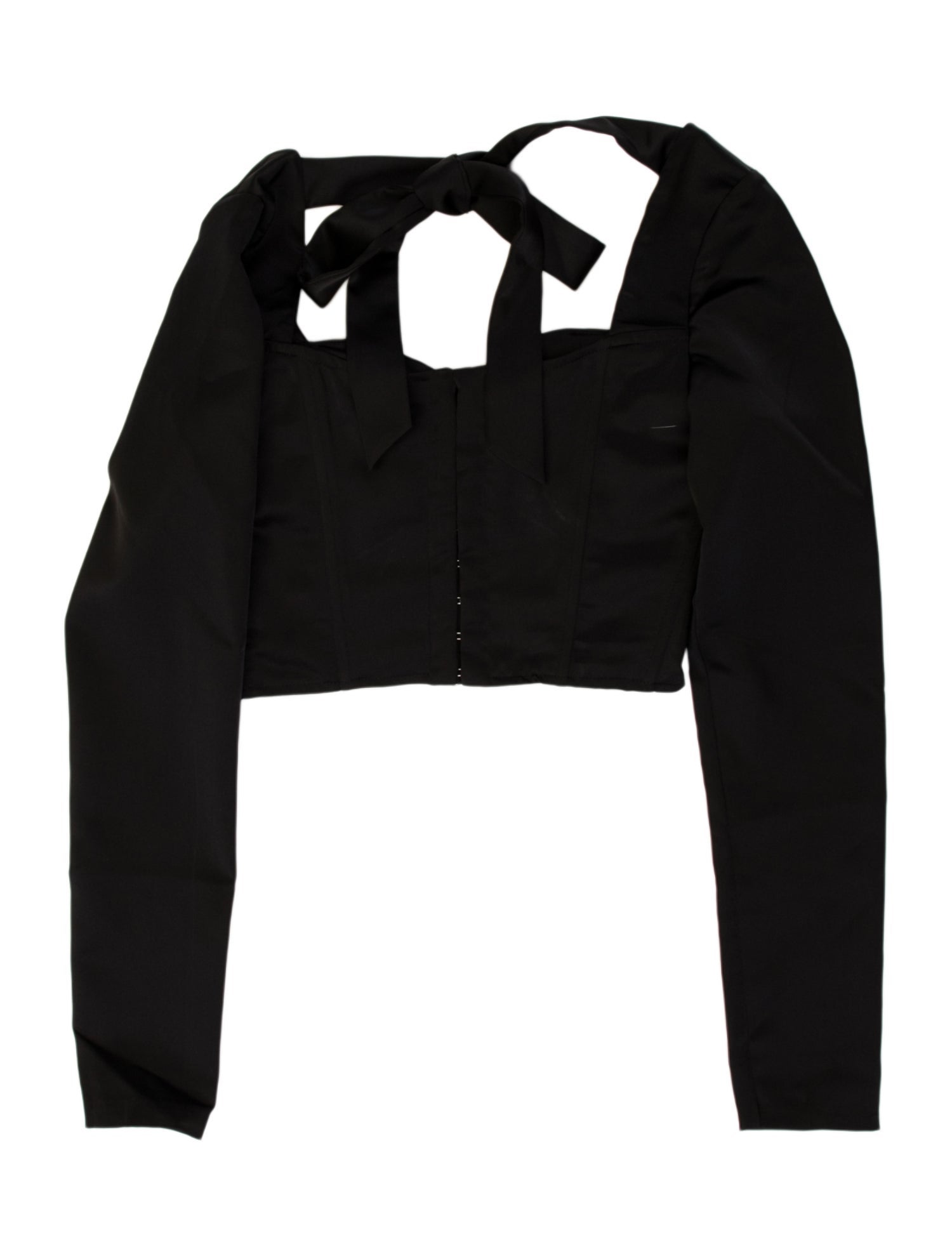 Danielle Guizio Square Neckline Long Sleeve Crop Top w/ Tags