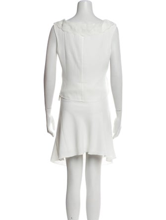 Danielle Guizio Lace Trim Embellishment Skirt Set