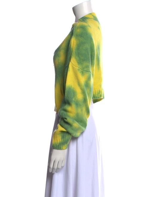 Danielle Guizio Tie-Dye Print Open Front Sweater