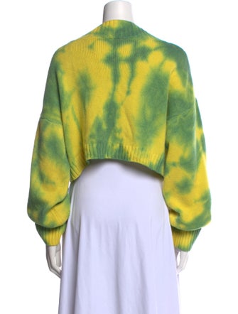 Danielle Guizio Tie-Dye Print Open Front Sweater