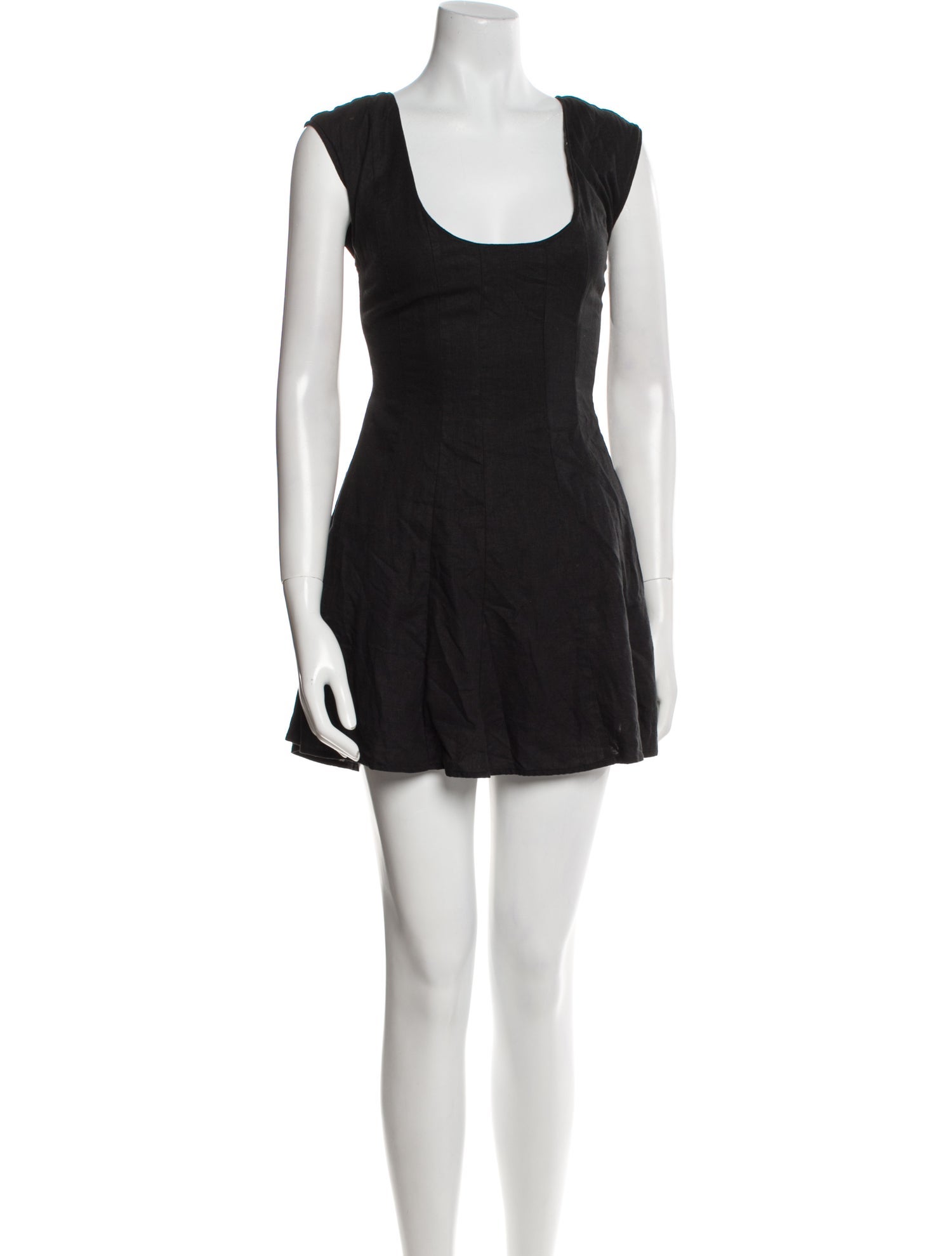 Danielle Guizio Scoop Neck Mini Dress