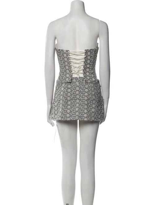 Danielle Guizio Lace Pattern Embroidered Accent Short Set