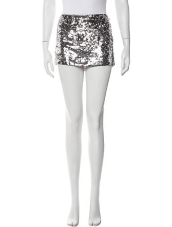 Danielle Guizio Sequin Mini Skirt